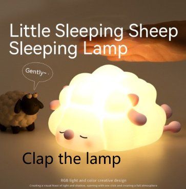 Cute Silicone Night Lights Sheep Cartoon Bedroom Lamp - Image 6