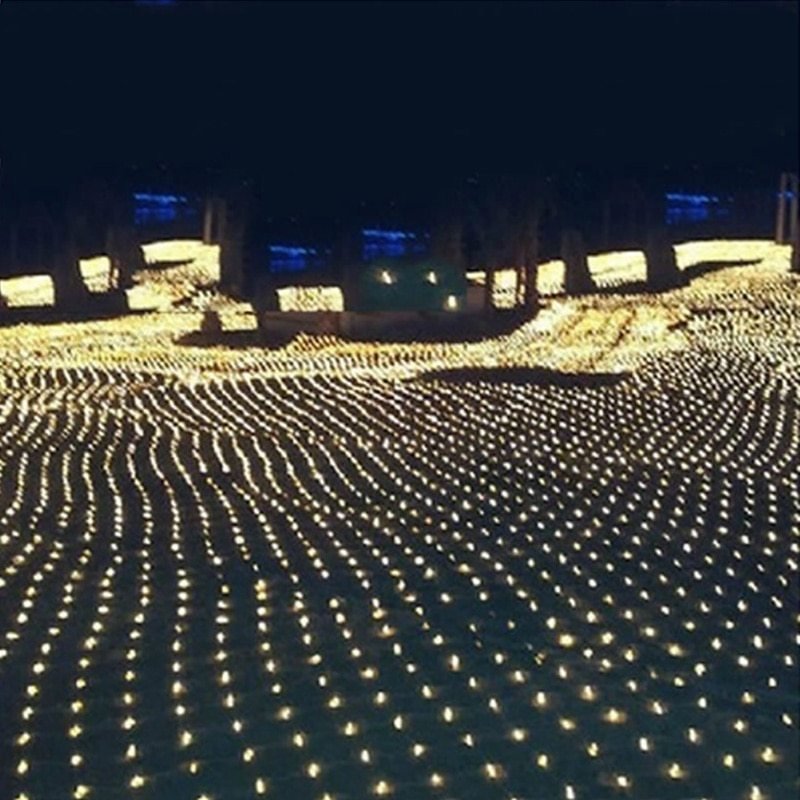 Christmas led lights string lights outdoor waterproof fishnet lights full of stars paved holiday lights wedding ins decorative lights - Image 4