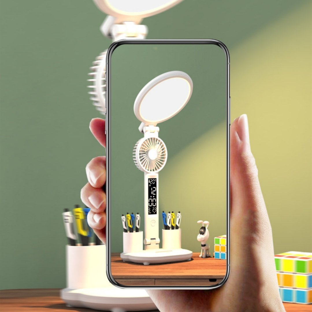 LED Clock Table Lamp USB Chargeable Dimmable - Image 4