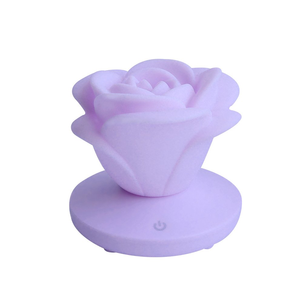 4 Colors Romantic Rose-shape Three Lighting Level Dimming Touch Night Light Valentine's Day Night Light - Image 2