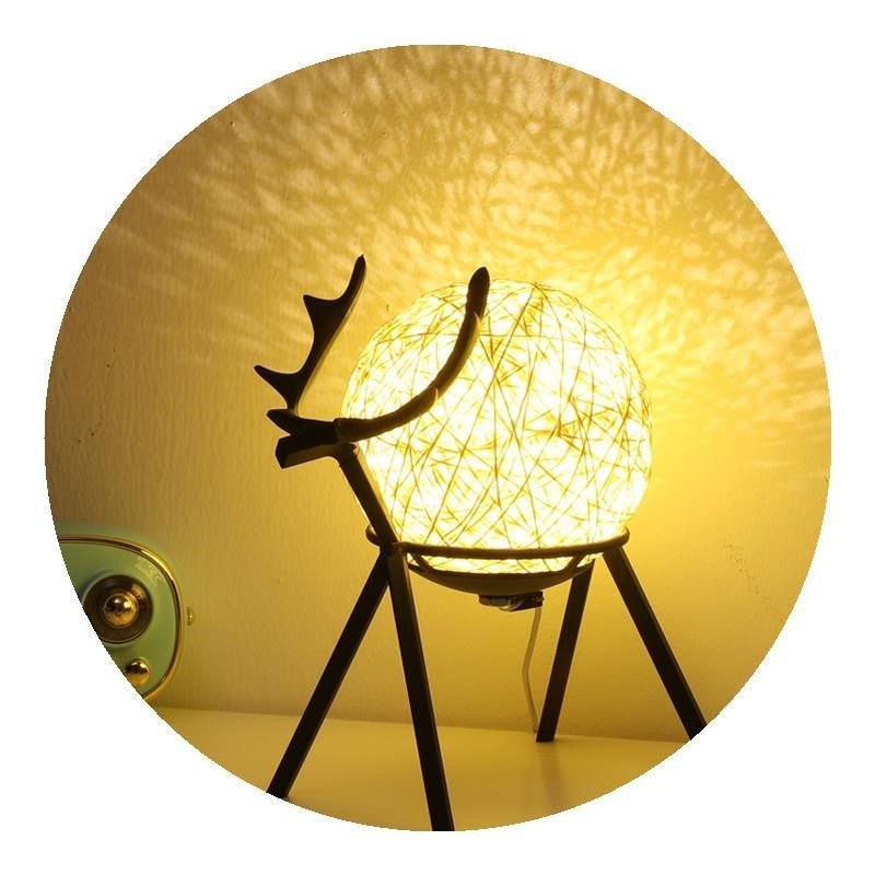 Couples Bedside Lamp Bedroom Girl Retro Style Night Light Romance - Image 2