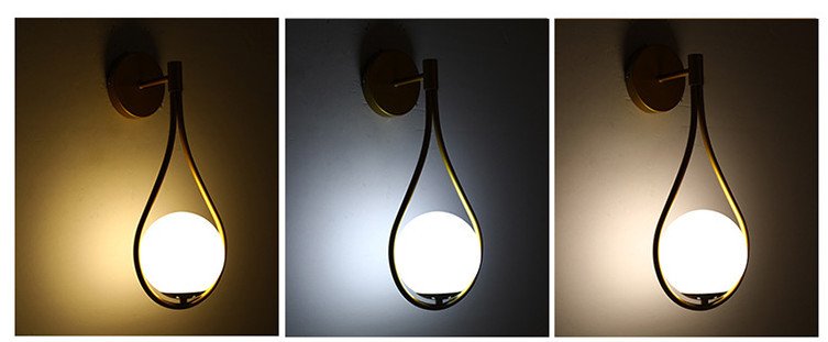 Nordic Bedroom Bedside Led Wall Lamp Golden Personality Home Lighting - Image 7