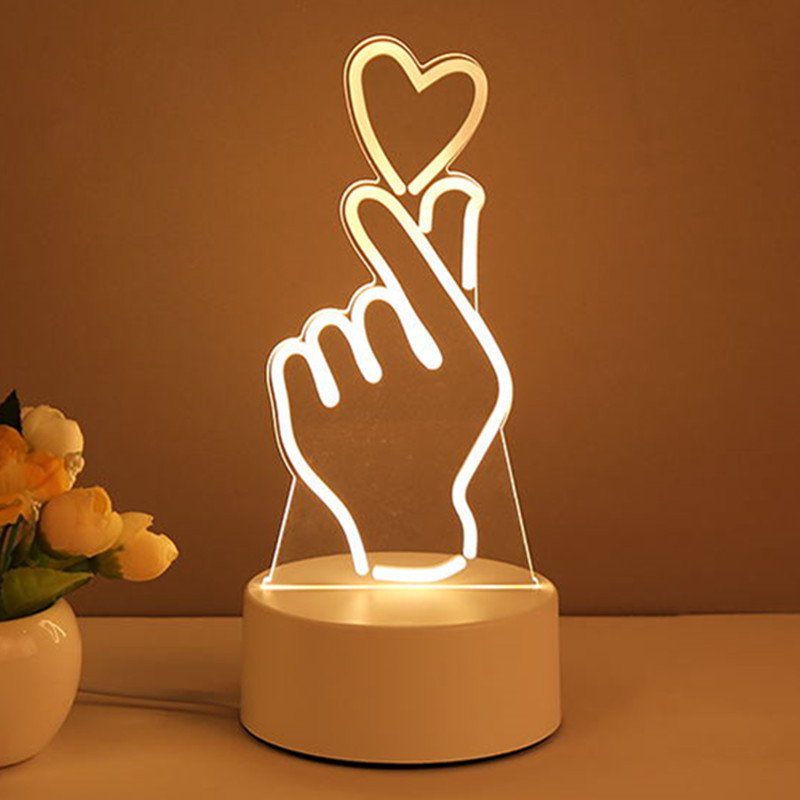 3D Lamp Acrylic USB LED Night Lights Neon Sign - Image 3