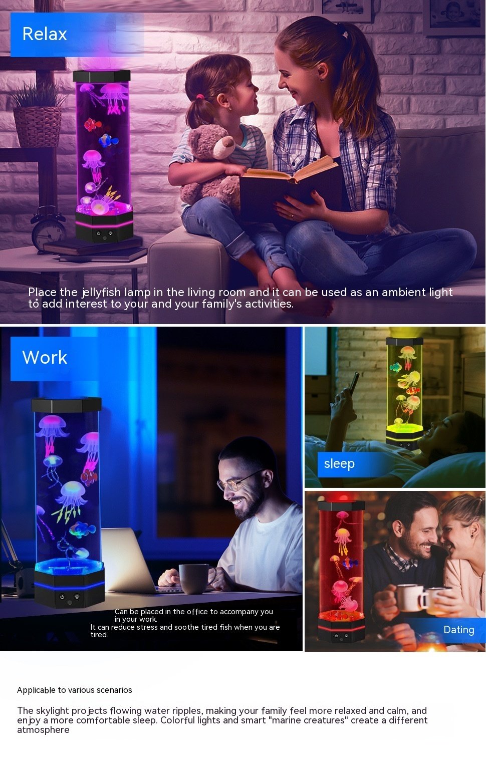 Jellyfish Lava Lamp 17 Colors Changing 15inch Jellyfish Lamp - Image 8