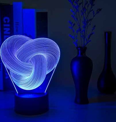 Twist Abstract LED 3D Night Light Table Lamp - Image 7