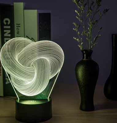 Twist Abstract LED 3D Night Light Table Lamp - Image 6