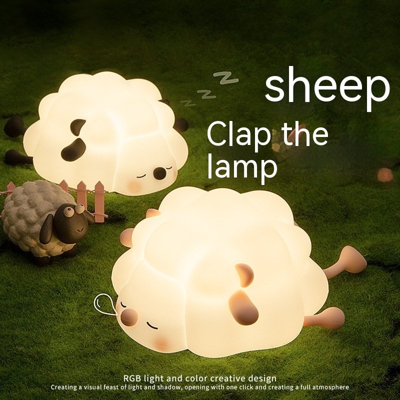 Cute Silicone Night Lights Sheep Cartoon Bedroom Lamp - Image 7