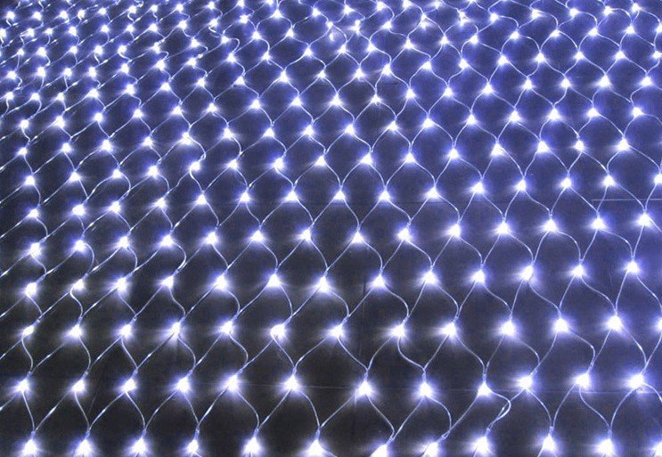Christmas led lights string lights outdoor waterproof fishnet lights full of stars paved holiday lights wedding ins decorative lights - Image 2
