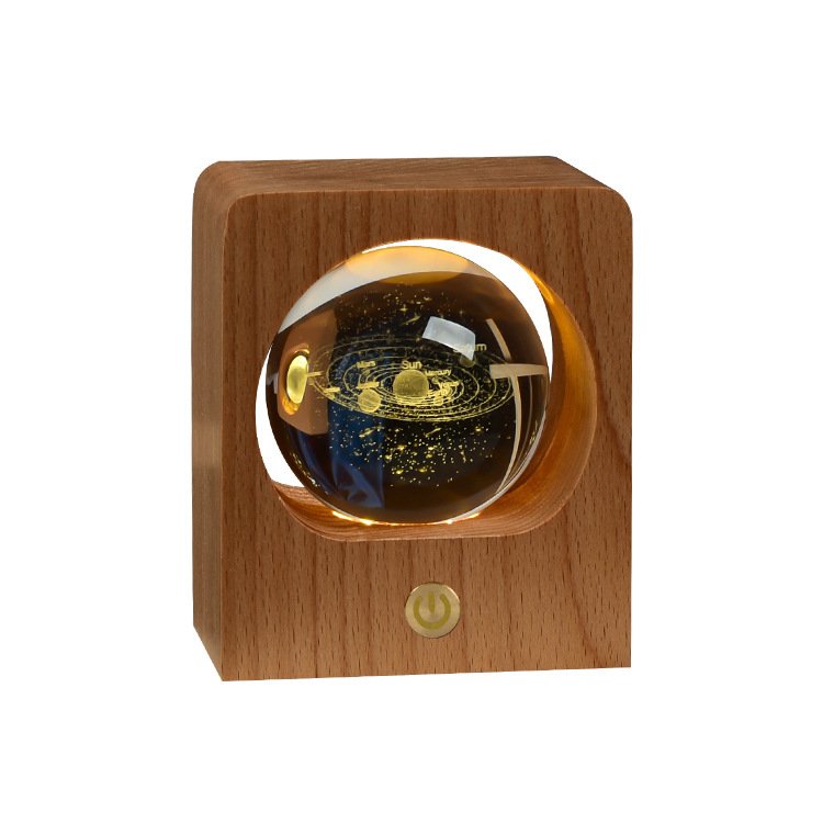 Beech Crystal Ball Night Light 3D Laser Engraving - Image 9