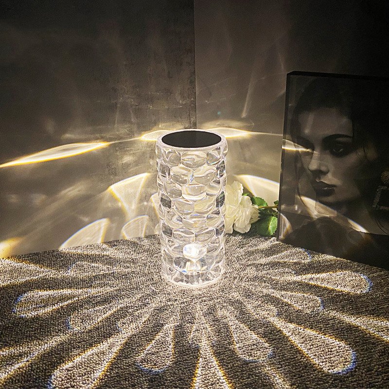 Crystal Table Lamp Rechargeable Diamond Night Light With Teardrop Shape Bedside LED Lights Lamp 3 And 16Color Touch Lamp For Home Bedroom Decor - Image 3