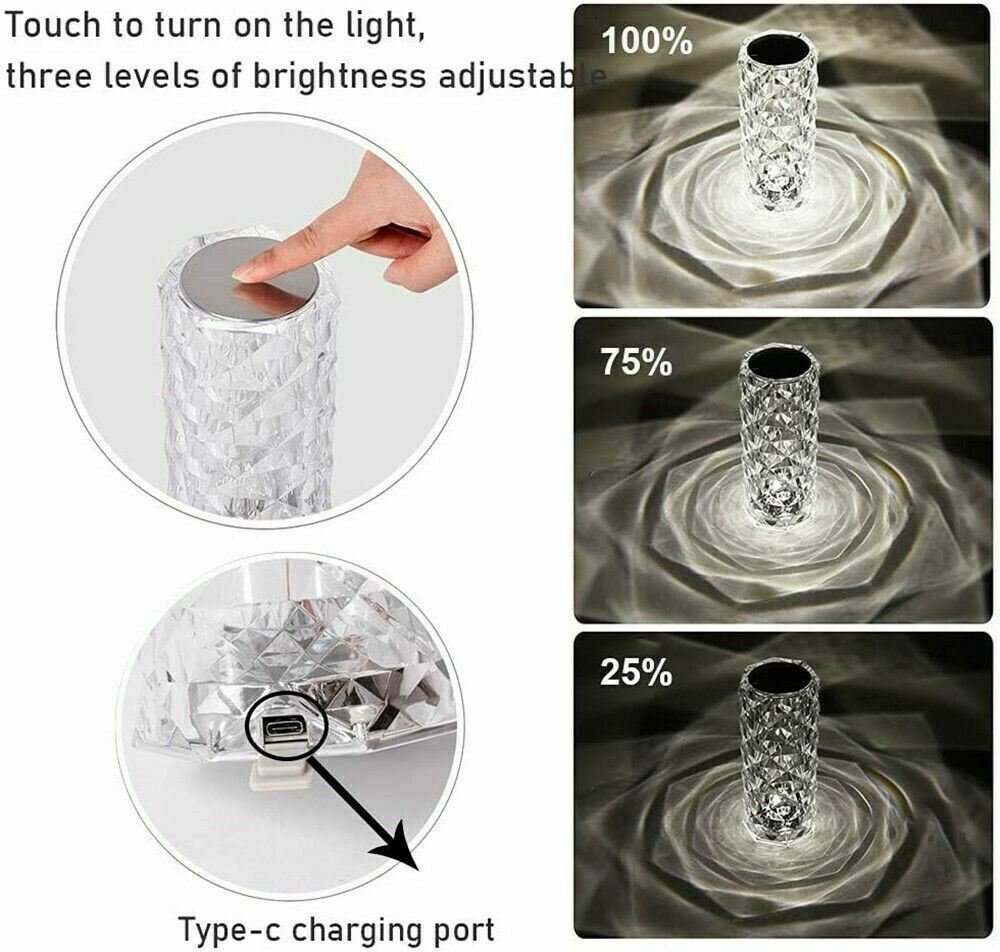 LED Crystal Table Lamp - Image 2