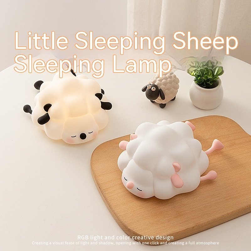 Cute Silicone Night Lights Sheep Cartoon Bedroom Lamp - Image 5