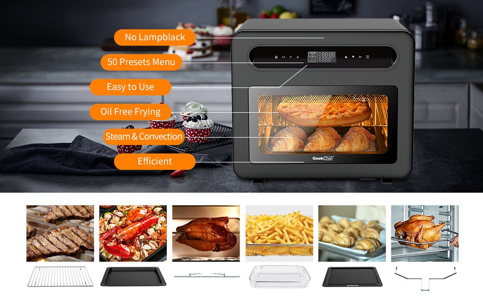 Geek Chef Steam Air Fryer Toast Oven Combo - Image 4