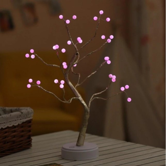 Tree Light Touch Switch Pearl Star Night Light - Image 6