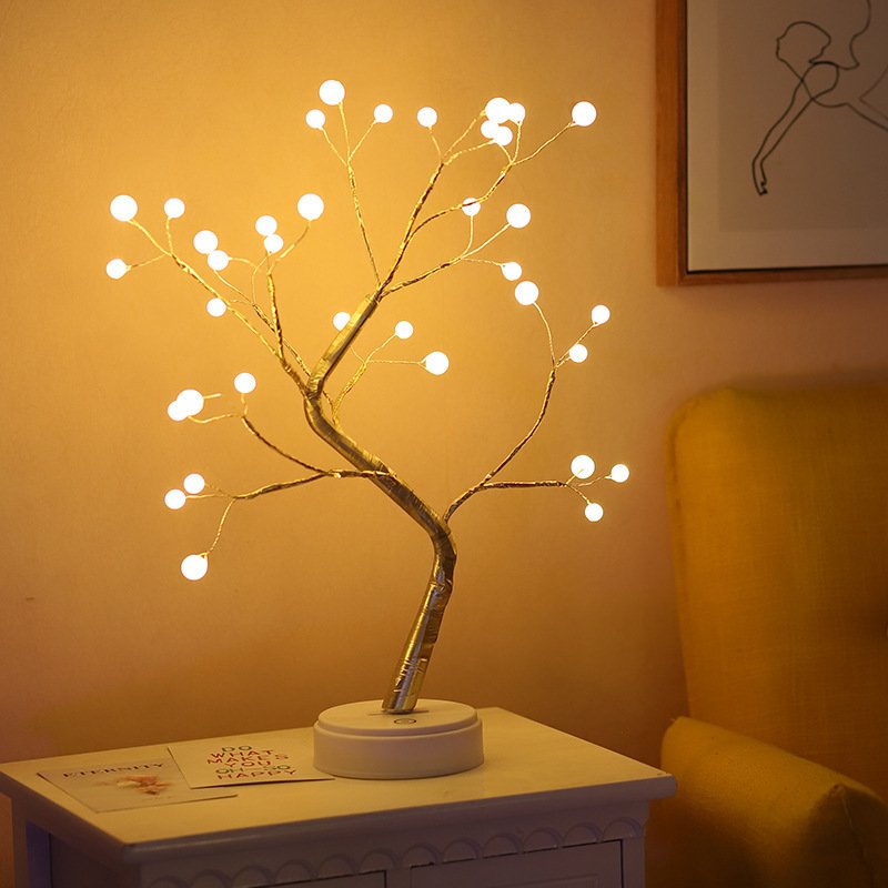 Tree Light Touch Switch Pearl Star Night Light - Image 3