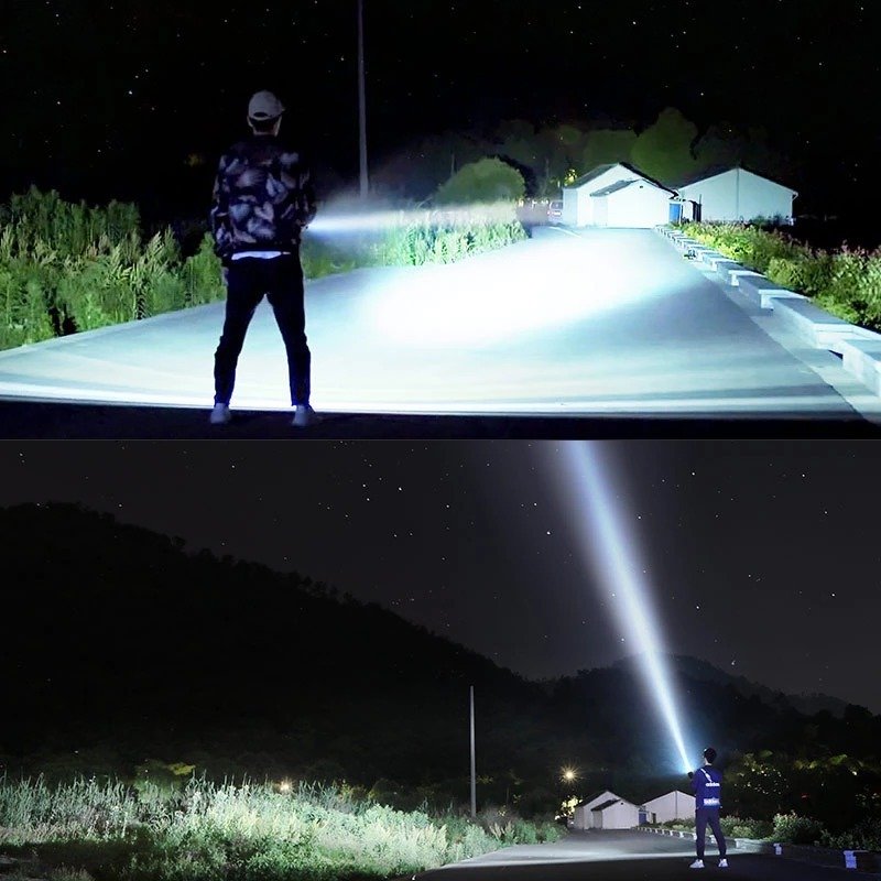 Strong Flashlight Focusing Led Light Rechargeable Super Bright LED Outdoor Xenon Lamp - Image 9