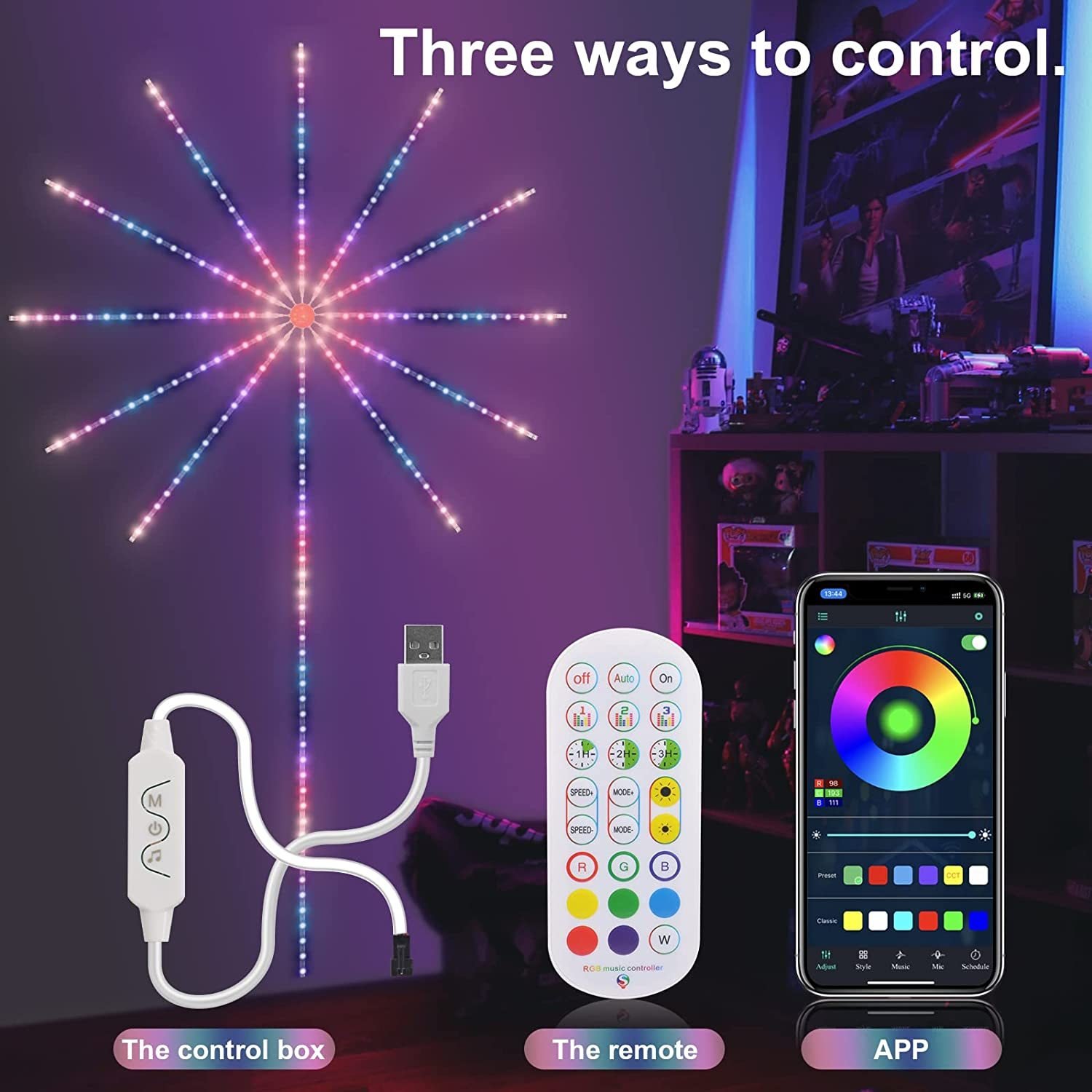 Firework Lights LED Strip Music Sound - Image 4
