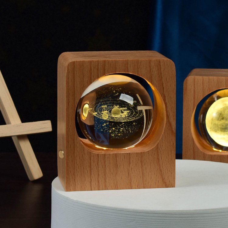 Beech Crystal Ball Night Light 3D Laser Engraving - Image 6