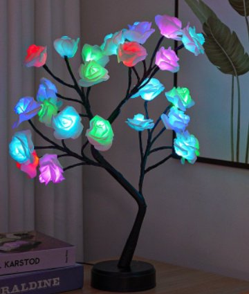 Table Lamp Flower Tree Rose Lamps Fairy Desk Night Lights USB Operated Gifts For Wedding Valentine Christmas Decoration - Image 7