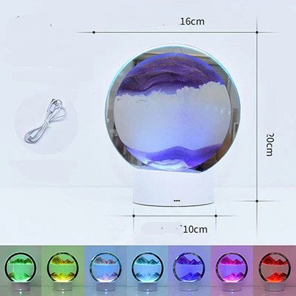 Creative 3D Quicksand Table Lamp Bedside - Image 4